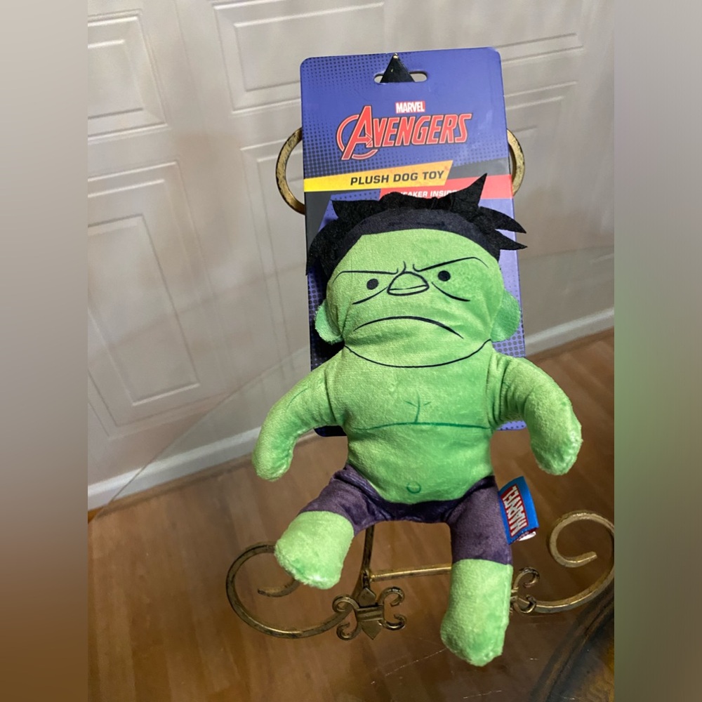 - Brand New Marvel Hulk Dog Toy 8” With Clinker & Squeaker